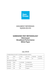 SAMKNOWS TEST METHODOLOGY Web