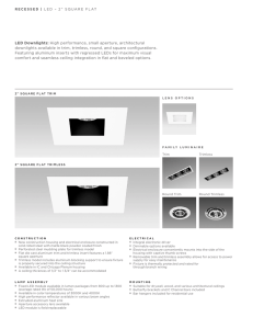 LED Downlights: High performance, small aperture, architectural