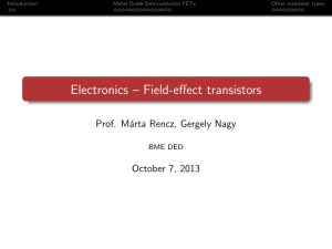 Electronics – Field-effect transistors