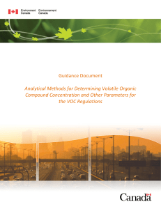 Analytical Methods for Determining Volatile Organic Compound