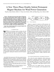 A New Three-Phase Doubly Salient Permanent Magnet Machine for