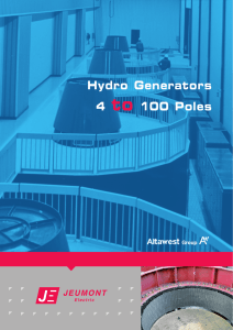 Hydro Generators 4 to 100 Poles