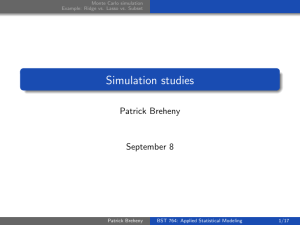 Simulation studies