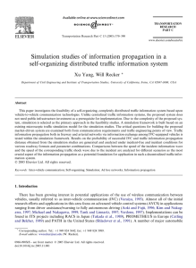 Simulation studies of information propagation in a self