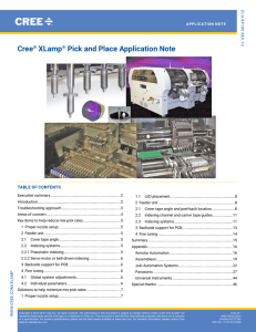 Cree® XLamp® Pick and Place Application Note