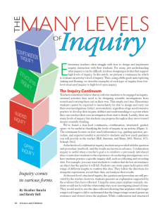 Inquiry comes in various forms.