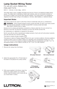 Lamp Socket Wiring Tester