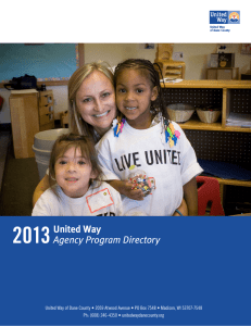 Agency Program Directory - United Way of Dane County