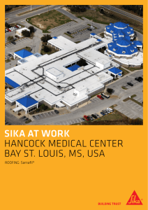 sika at work - Roof Refurbishment for Hancock Medical Center Bay