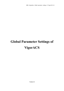 Global Parameter Settings of VigorACS