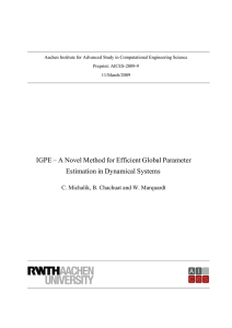 IGPE Œ A Novel Method for Efficient Global Parameter Estimation in
