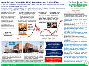 Home Product Center (MV $3bn): Home Depot of Thailand/Asia