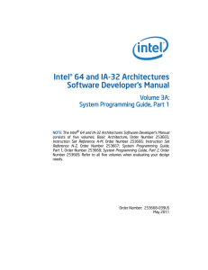 Intel(R) 64 and IA-32 Architectures Software Developer`s Manual