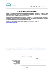 C-Start® Configuration Form