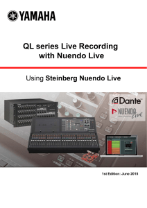 QL series Live Recording Guide with Nuendo Live
