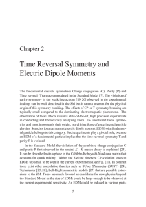 Time Reversal Symmetry and Electric Dipole Moments