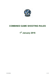 COMBINED GAME SHOOTING RULES