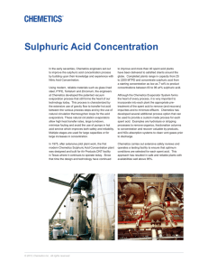 Sulphuric Acid Concentration
