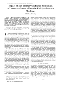 Impact of slot geometry and rotor position on AC armature losses of