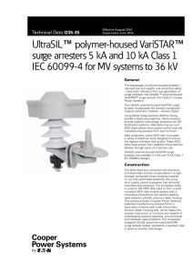 I235-35 UltraSIL Polymer-Housed VariSTAR Surge Arresters 5 kA