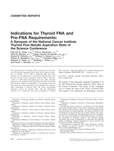 Indications for Thyroid FNA and Pre