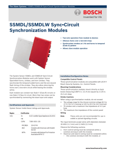 SSMDL/SSMDLW Sync•Circuit Synchronization Modules