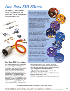 Low Pass EMI FIlters Catalog - Electromagnetic Integrated Solutions