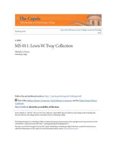 MS-011: Lewis W. Tway Collection