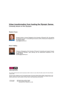 Urban transformation from hosting the Olympic Games