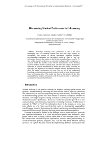 Discovering Student Preferences in E-Learning - CEUR