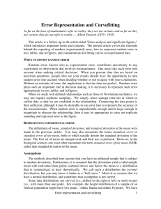 Error Representation and Curvefitting