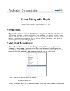 Curve Fitting with Maple