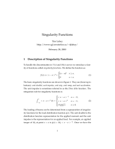 Singularity Functions
