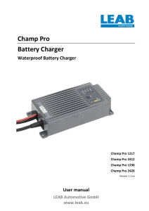User Manual Champ Pro Charger