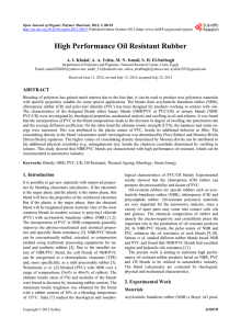 High Performance Oil Resistant Rubber