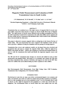 Magnetic Fields Measurement and Evaluation of EHV Transmission