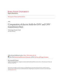 Computation of electric fields for EHV and UHV transmission lines