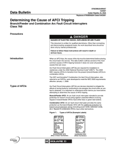 Determining the Cause of AFCI Tripping
