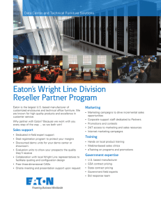 Eaton`s Wright Line Division Reseller Partner Program