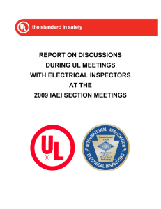 UL - Inspectors Report - Template