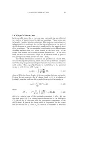 1.4 Magnetic interactions