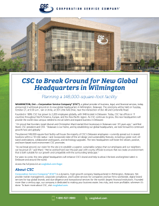 CSC New Global Headquarters Press Kit