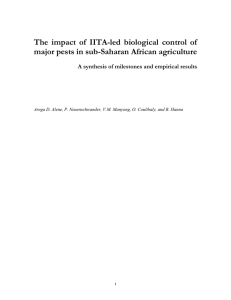 The impact of IITA-led biological control of major pests in sub