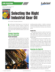 Selecting the Right Industrial Gear Oil