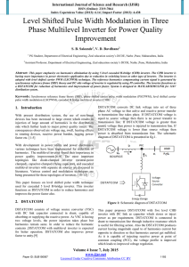 Level Shifted Pulse Width Modulation in Three Phase Multilevel