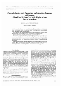 Commissioning and Operating an Induction Furnace at