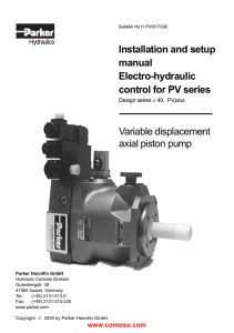 Installation and Setup Manual Electro-Hydraulic Control