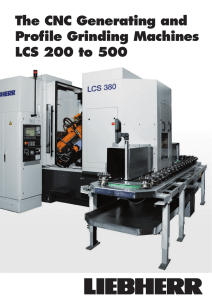 The CNC Generating and Profile Grinding Machines LCS