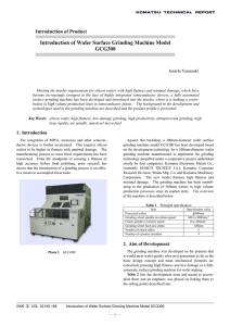 Introduction of Wafer Surface Grinding Machine Model