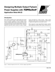 Designing Multiple Output Flyback Power Supplies with TOPSwitch®
